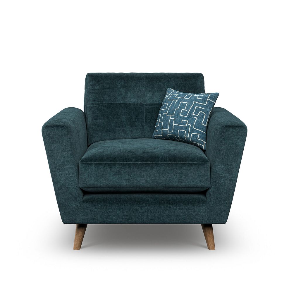 Emery Armchair in Deep Water Fabric 2