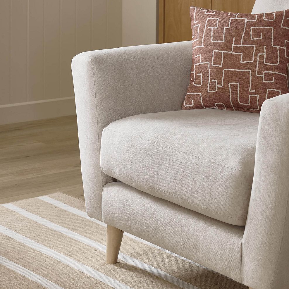 Emery Armchair in  Freya Oatmeal Fabric 3
