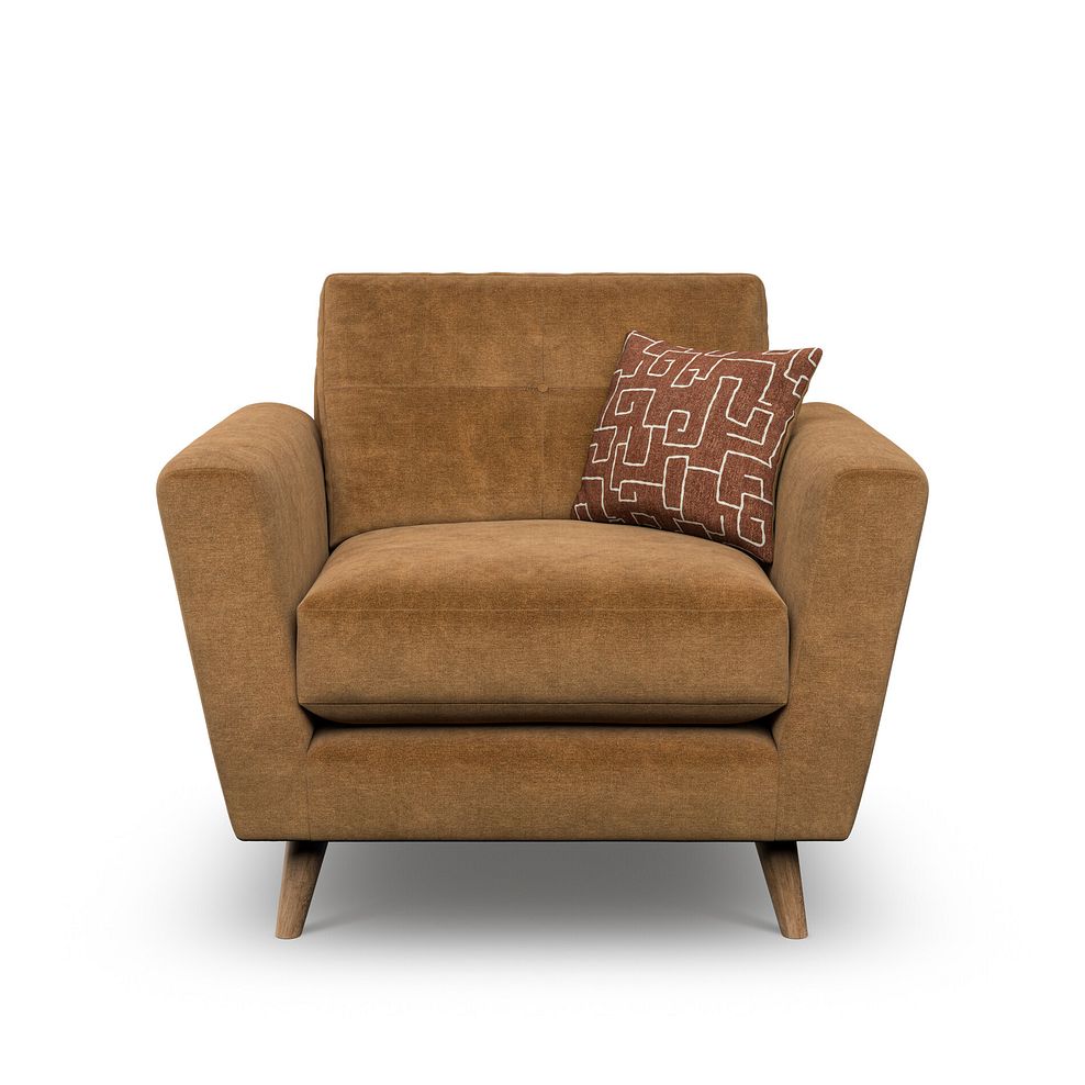 Emery Armchair in Freya Ochre Fabric 2