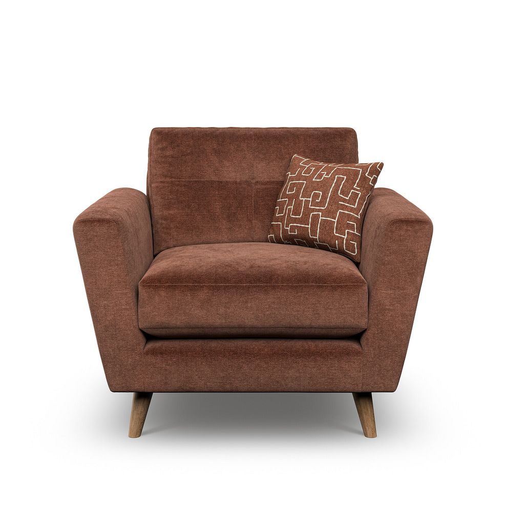 Emery Armchair in Freya Rust Fabric 2