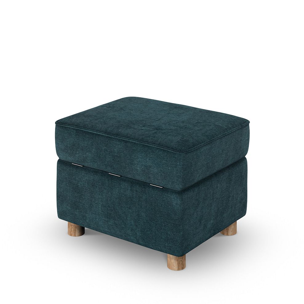Emery Storage Footstool in Deep Water Fabric 4