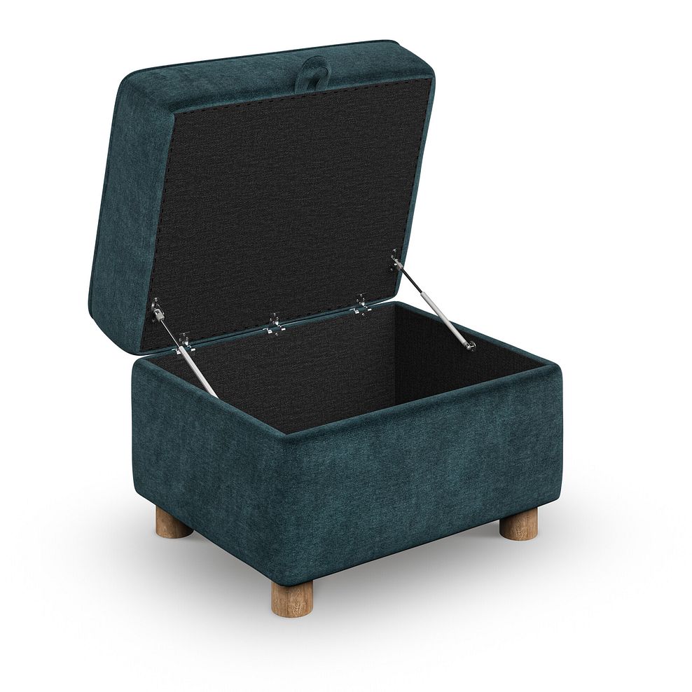 Emery Storage Footstool in Deep Water Fabric 2