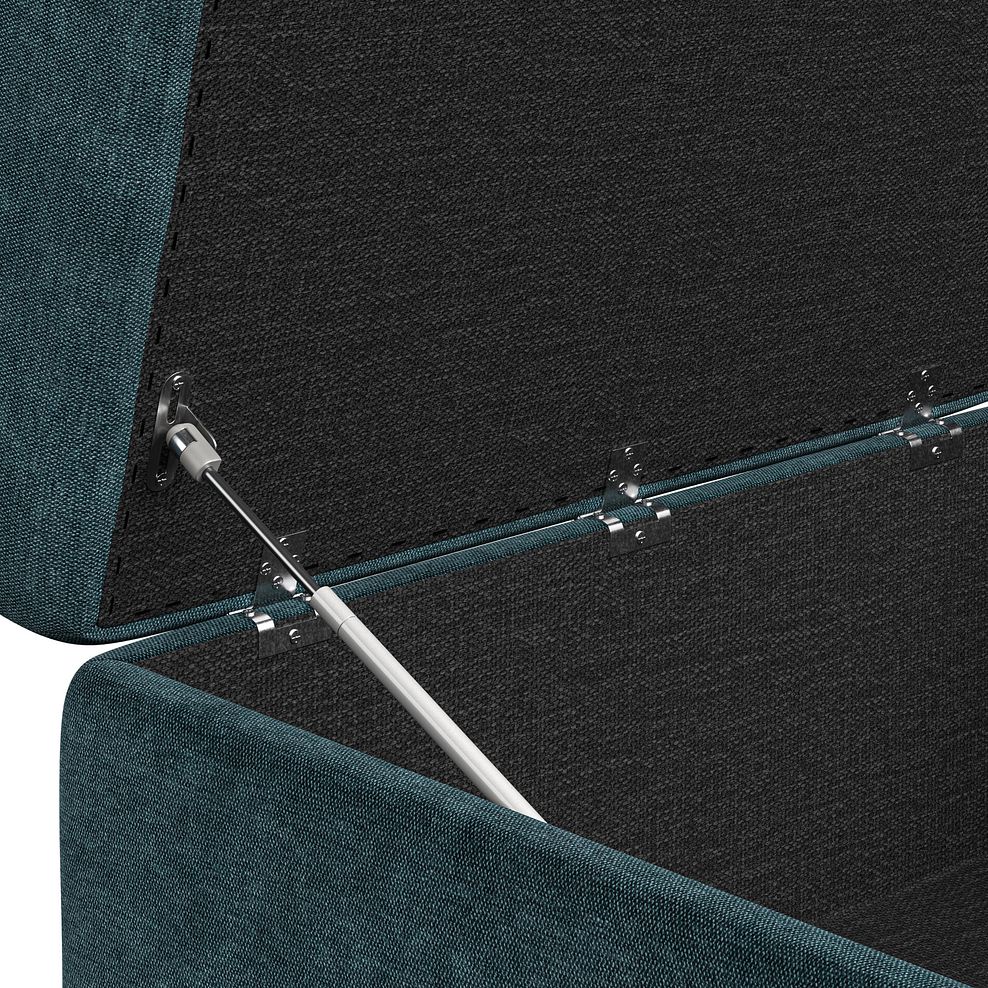 Emery Storage Footstool in Deep Water Fabric 8