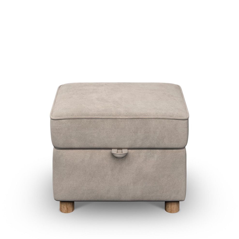 Emery Storage Footstool in  Freya Oatmeal Fabric 3
