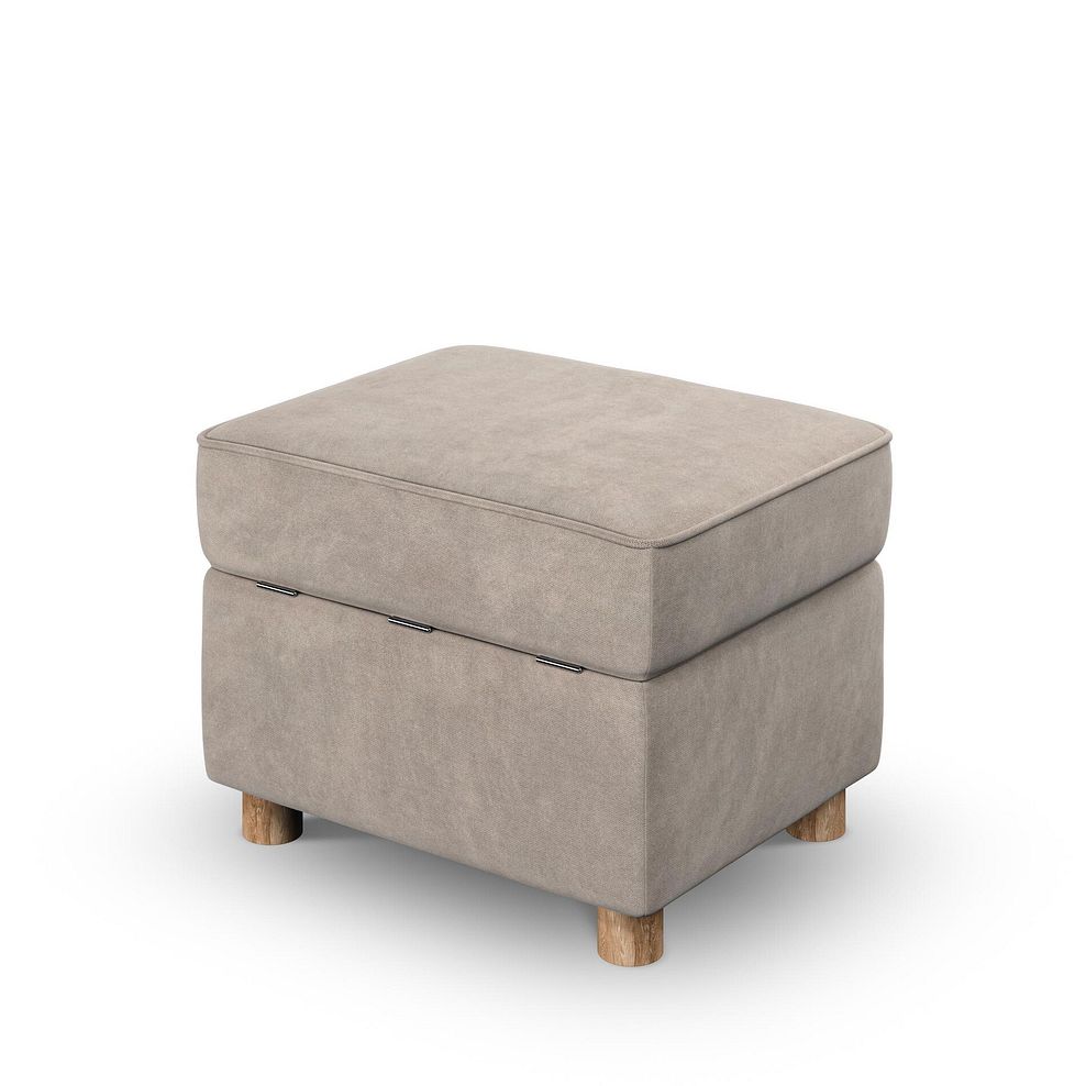 Emery Storage Footstool in  Freya Oatmeal Fabric 4