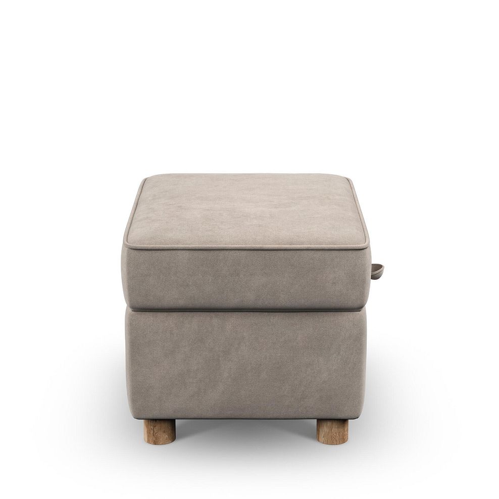 Emery Storage Footstool in  Freya Oatmeal Fabric 5
