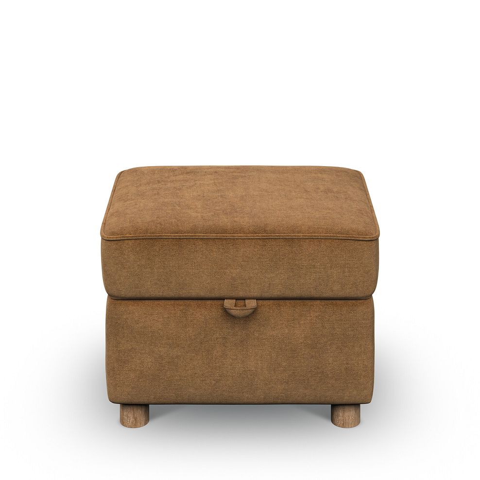 Emery Storage Footstool in Freya Ochre Fabric 3