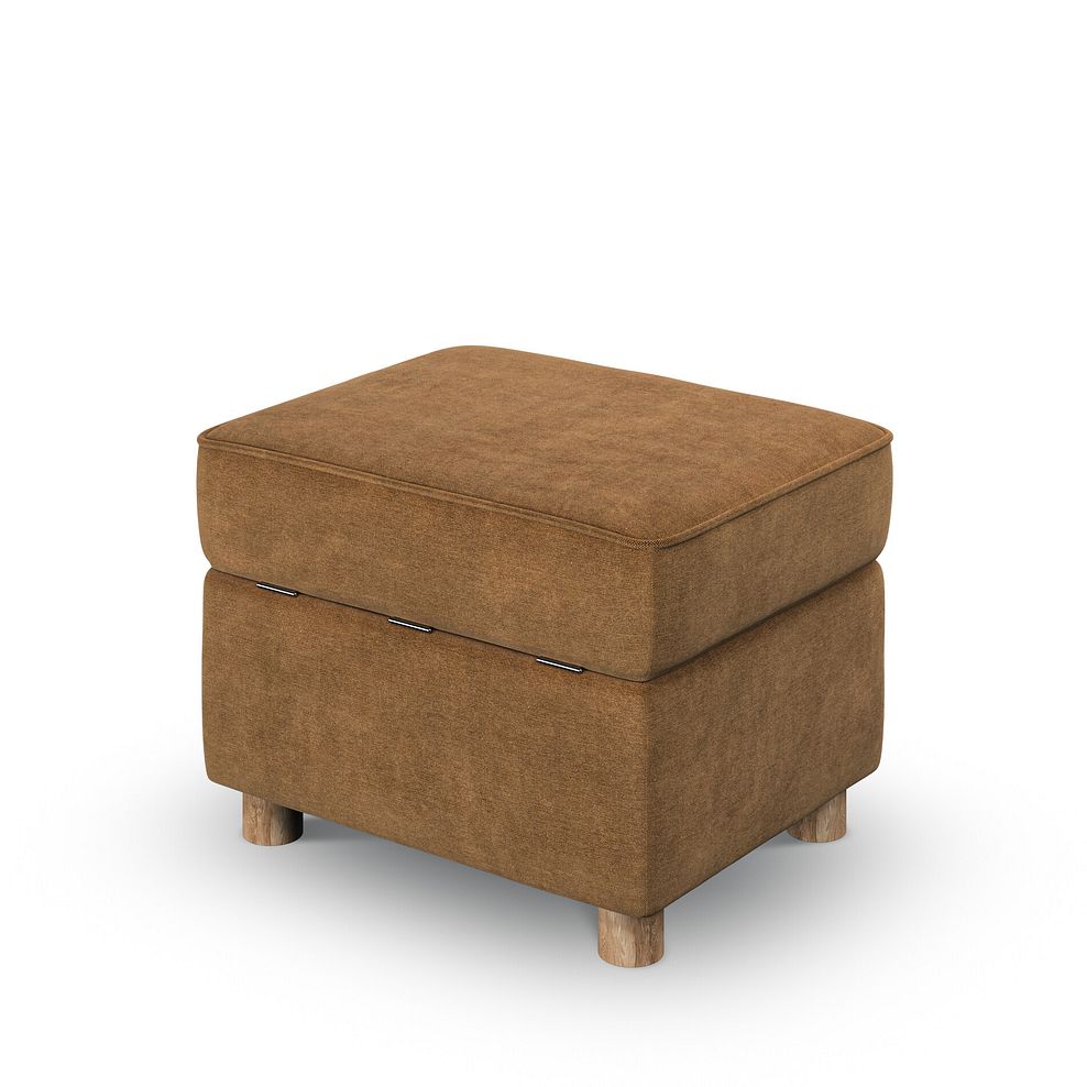 Emery Storage Footstool in Freya Ochre Fabric 4
