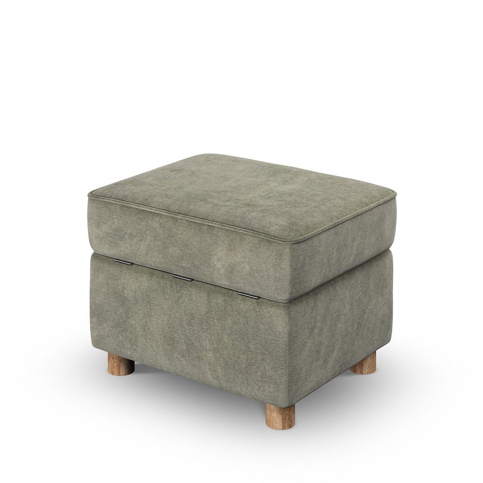 Emery Storage Footstool in Freya Soft Fern Fabric 4
