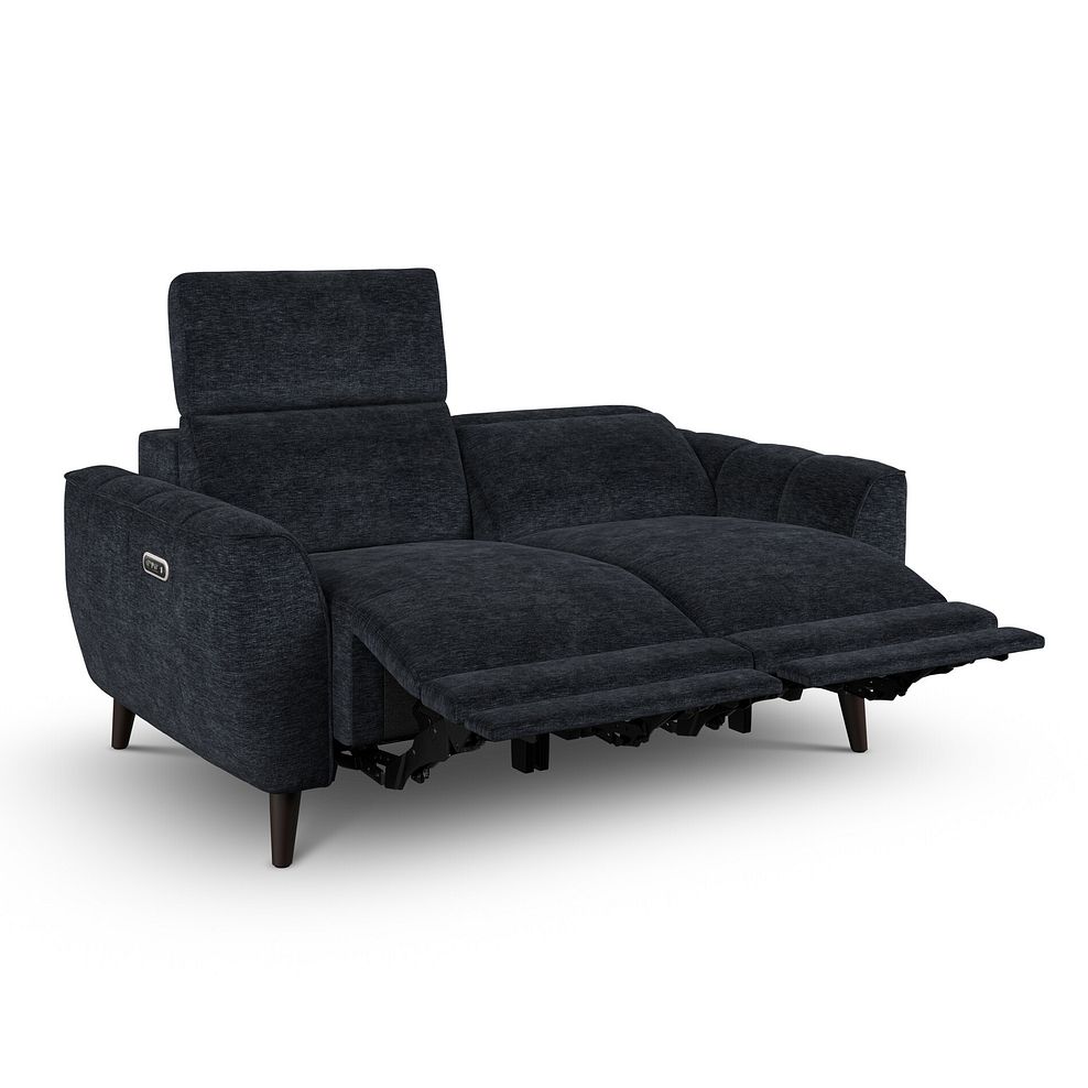 Emilia 2 Seater Electric Recliner Sofa with Power Ratchet Headrests in Montreal Denim Fabric 6