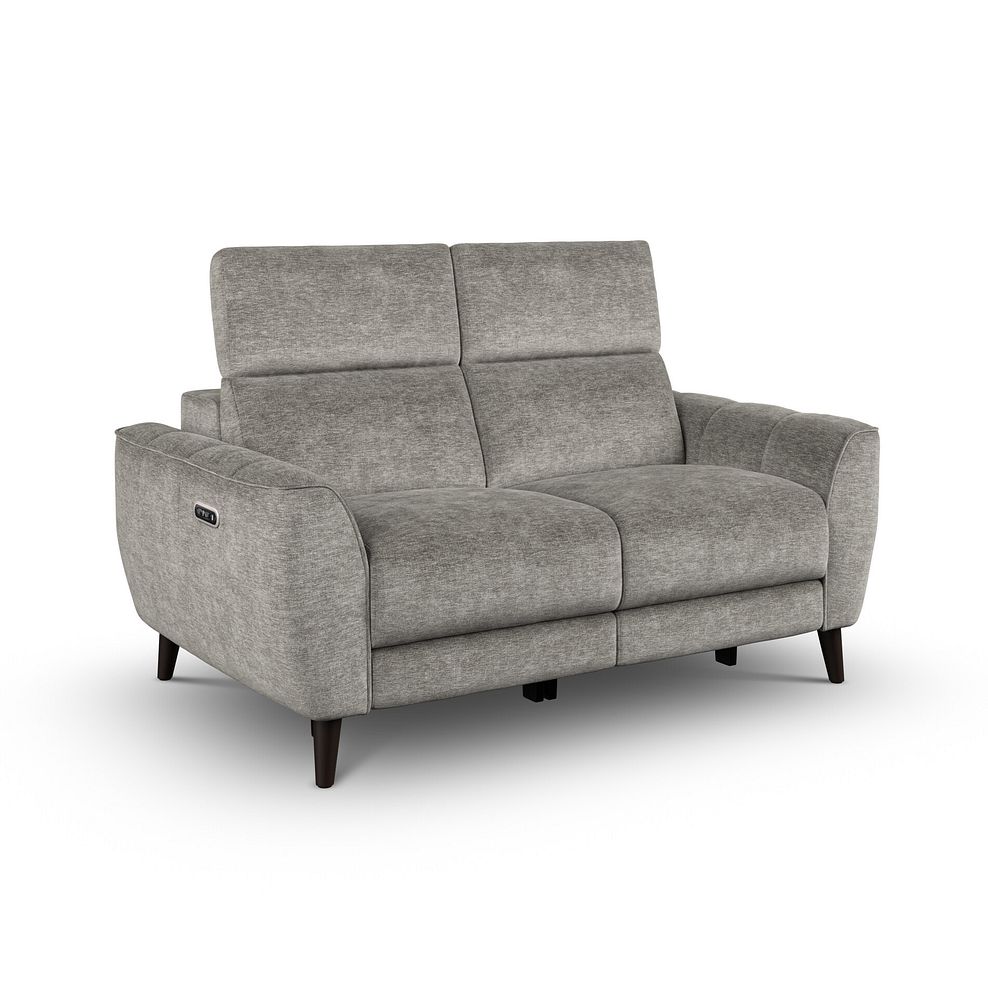 Emilia 2 Seater Electric Recliner Sofa with Power Ratchet Headrests in Montreal Grey Fabric 5