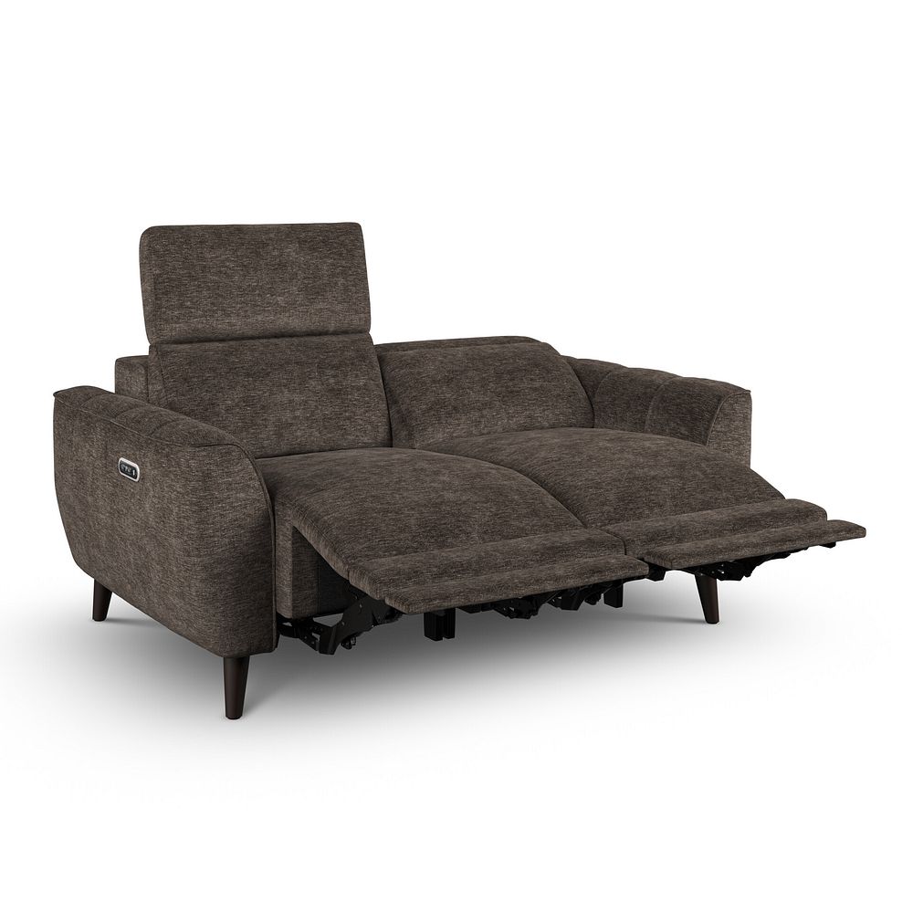 Emilia 2 Seater Electric Recliner Sofa with Power Ratchet Headrests in Montreal Mole Fabric 6