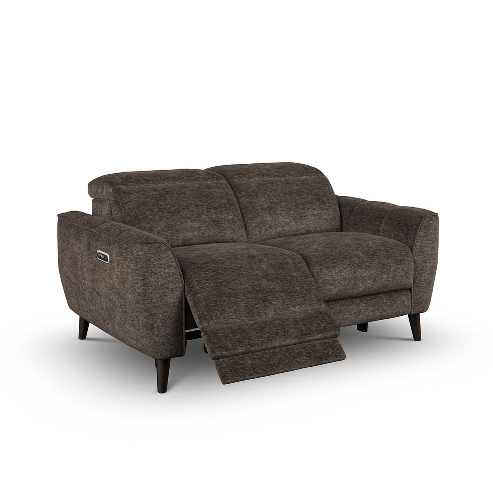 Emilia 2 Seater Electric Recliner Sofa with Power Ratchet Headrests in Montreal Mole Fabric 2