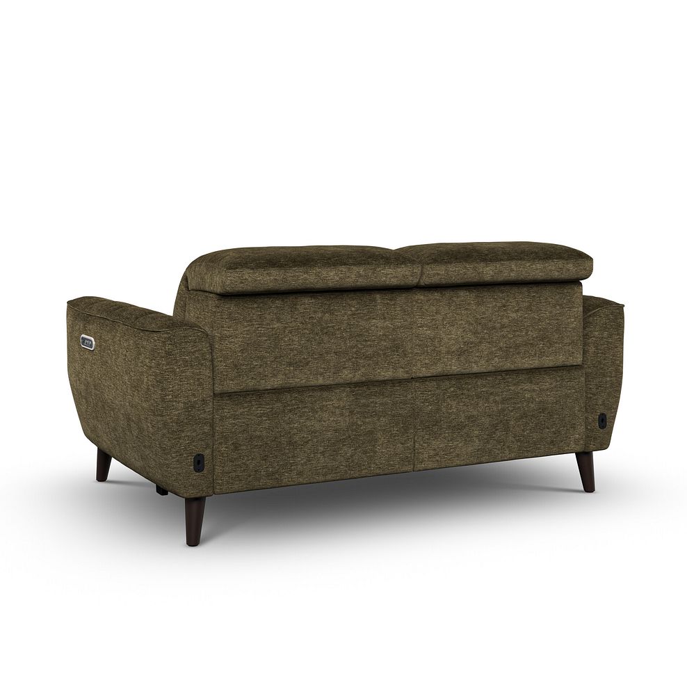 Emilia 2 Seater Electric Recliner Sofa with Power Ratchet Headrests in Montreal Olive Fabric 10