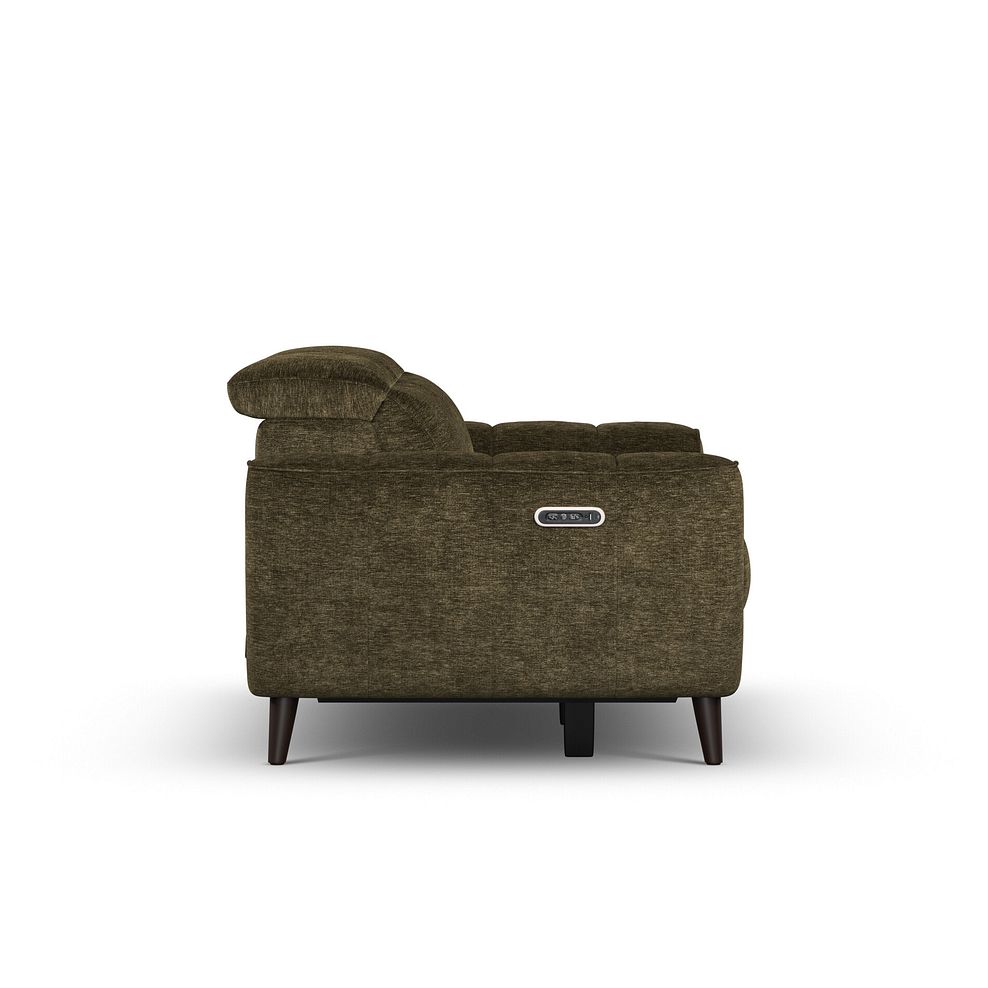 Emilia 2 Seater Electric Recliner Sofa with Power Ratchet Headrests in Montreal Olive Fabric 8