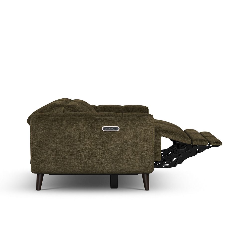 Emilia 2 Seater Electric Recliner Sofa with Power Ratchet Headrests in Montreal Olive Fabric 9
