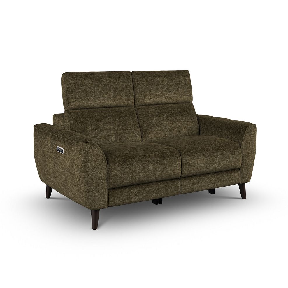 Emilia 2 Seater Electric Recliner Sofa with Power Ratchet Headrests in Montreal Olive Fabric 5