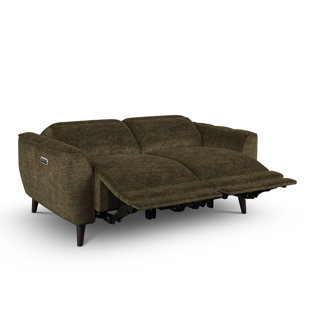 Emilia 2 Seater Electric Recliner Sofa with Power Ratchet Headrests in Montreal Olive Fabric 4