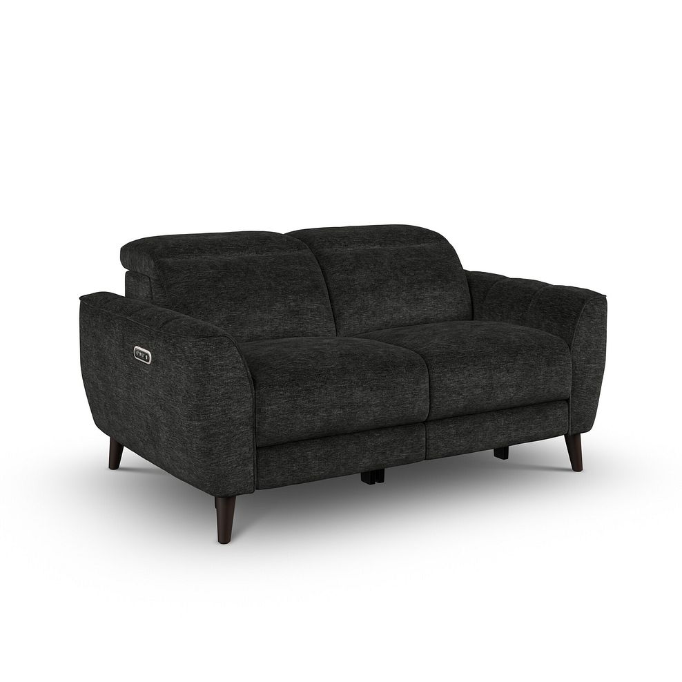 Emilia 2 Seater Electric Recliner Sofa with Power Ratchet Headrests in Montreal Slate Fabric 1