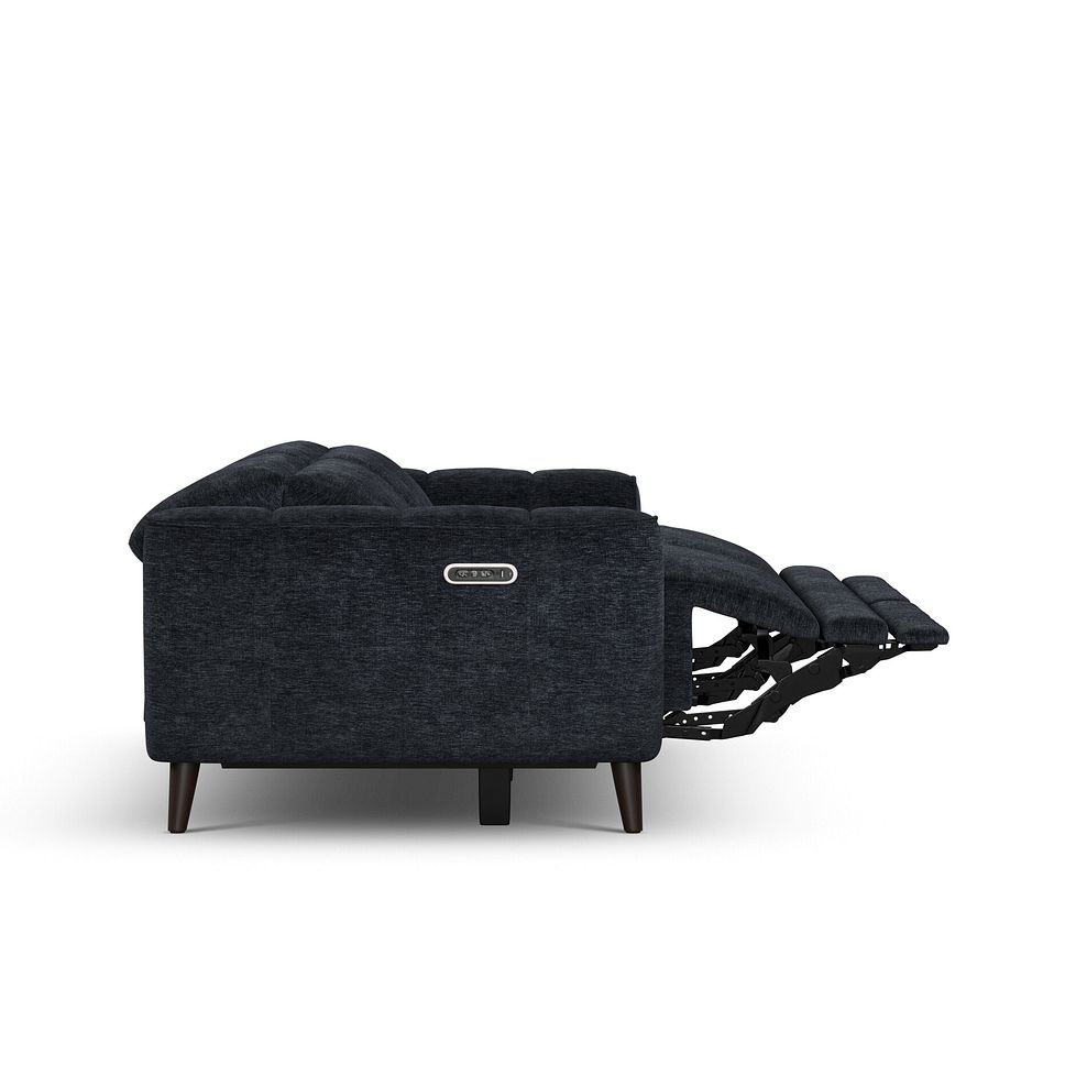 Emilia 3 Seater Electric Recliner Sofa with Power Ratchet Headrests in Montreal Denim Fabric 9