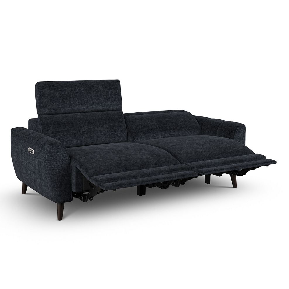 Emilia 3 Seater Electric Recliner Sofa with Power Ratchet Headrests in Montreal Denim Fabric 6