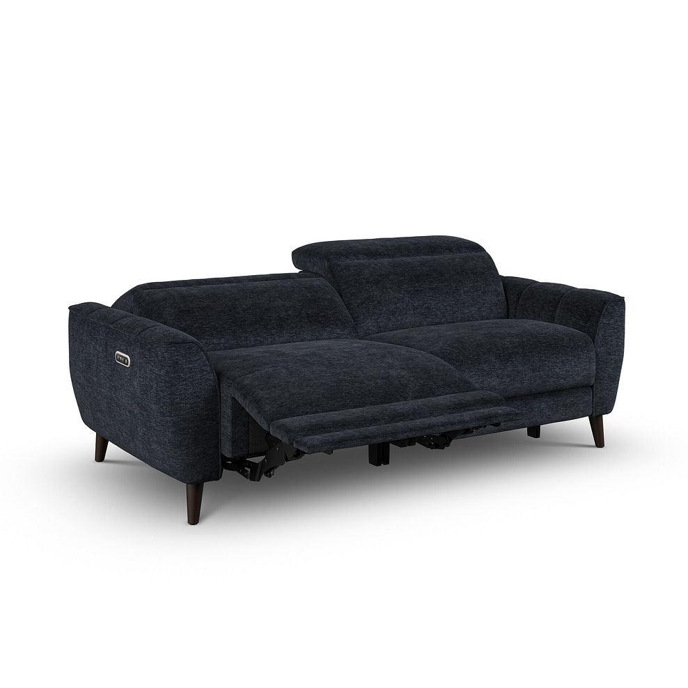 Emilia 3 Seater Electric Recliner Sofa with Power Ratchet Headrests in Montreal Denim Fabric 3