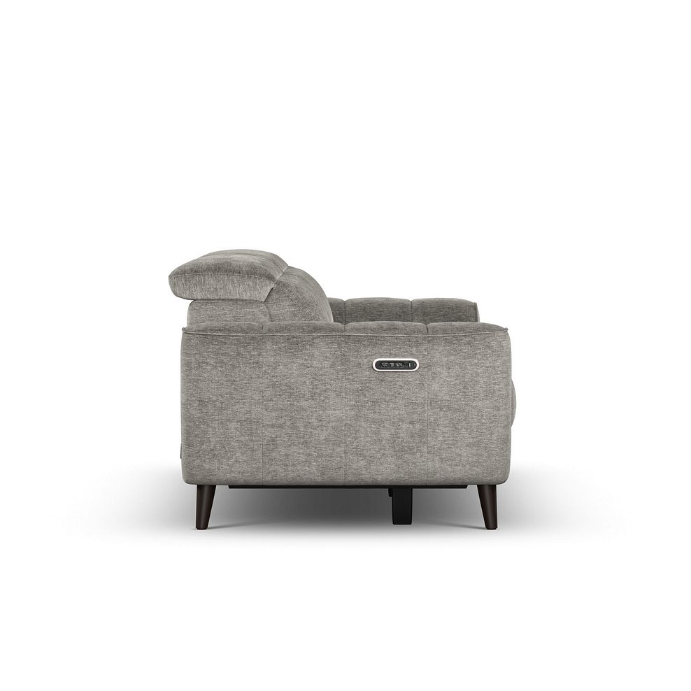 Emilia 3 Seater Electric Recliner Sofa with Power Ratchet Headrests in Montreal Grey Fabric 8