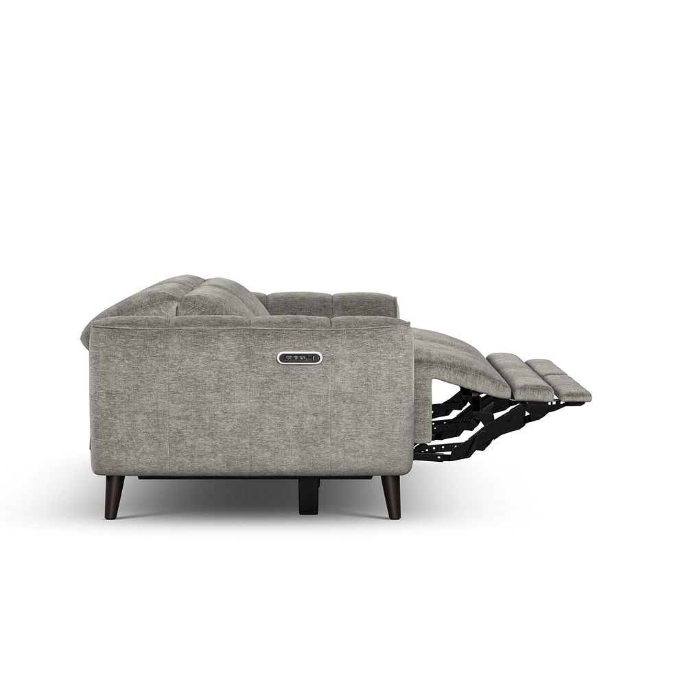 Emilia 3 Seater Electric Recliner Sofa with Power Ratchet Headrests in Montreal Grey Fabric 9
