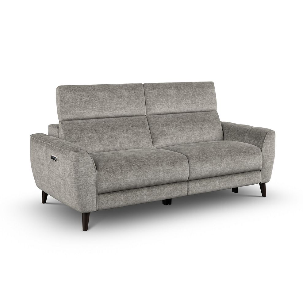 Emilia 3 Seater Electric Recliner Sofa with Power Ratchet Headrests in Montreal Grey Fabric 5
