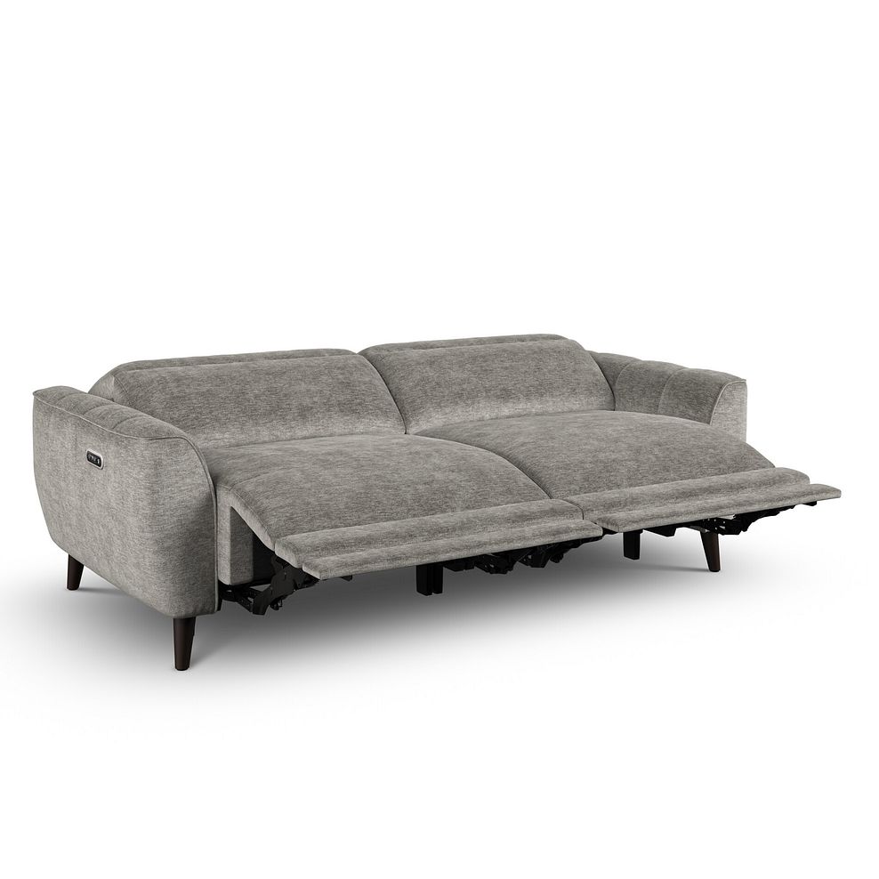 Emilia 3 Seater Electric Recliner Sofa with Power Ratchet Headrests in Montreal Grey Fabric 4