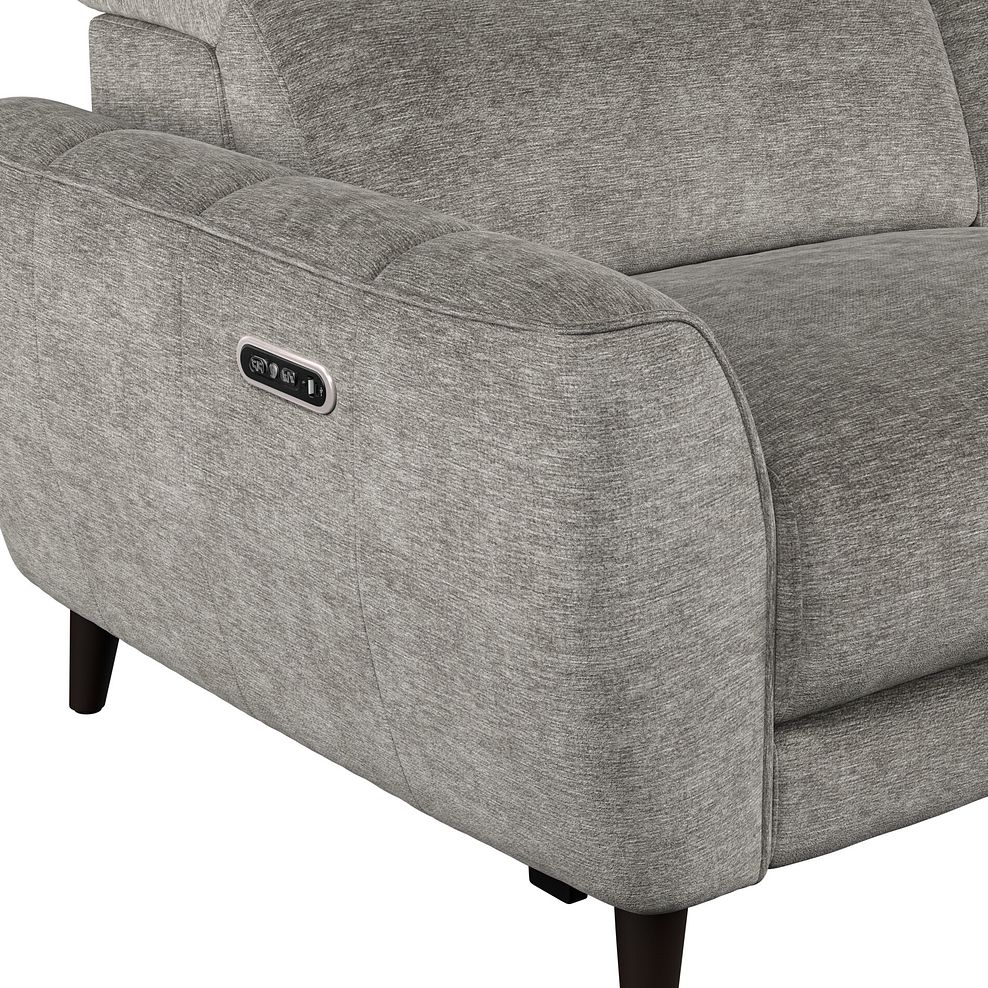 Emilia 3 Seater Electric Recliner Sofa with Power Ratchet Headrests in Montreal Grey Fabric 11
