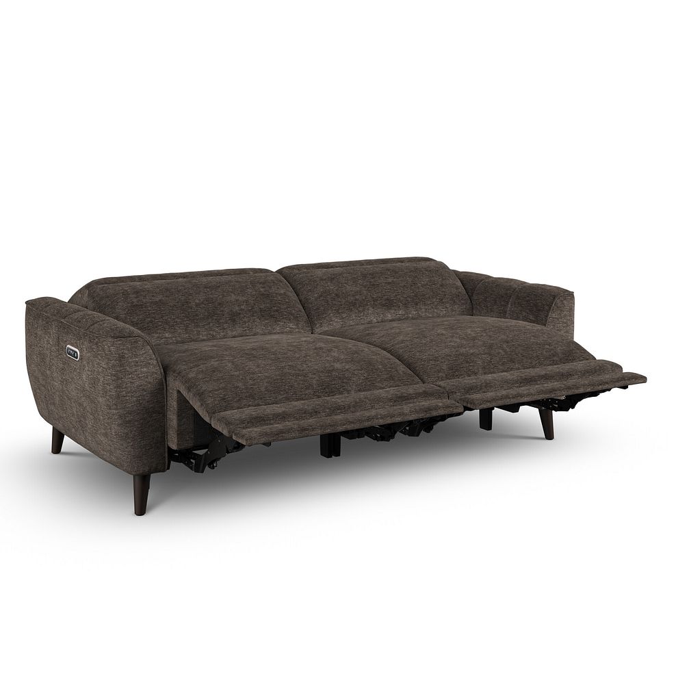 Emilia 3 Seater Electric Recliner Sofa with Power Ratchet Headrests in Montreal Mole Fabric 4