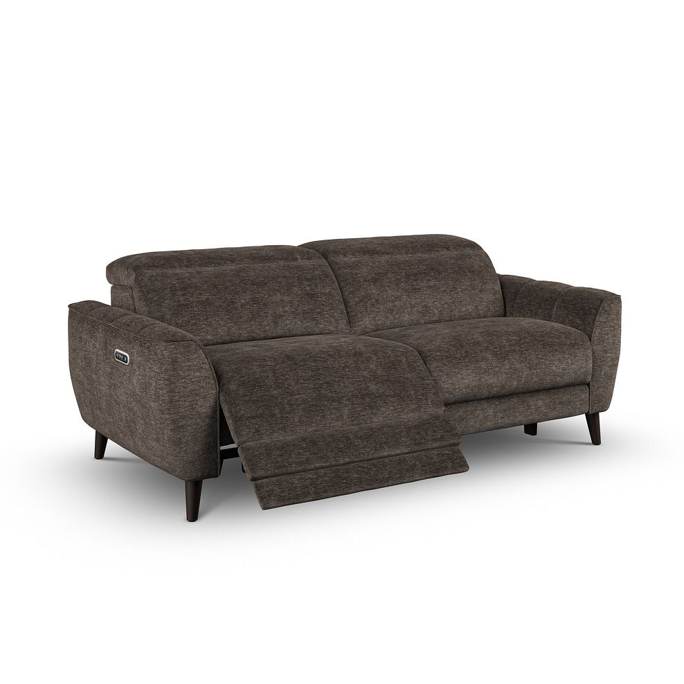 Emilia 3 Seater Electric Recliner Sofa with Power Ratchet Headrests in Montreal Mole Fabric 2