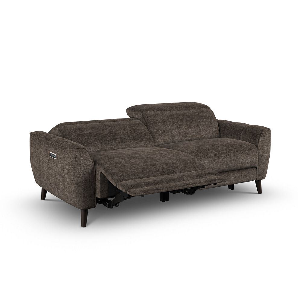 Emilia 3 Seater Electric Recliner Sofa with Power Ratchet Headrests in Montreal Mole Fabric 3