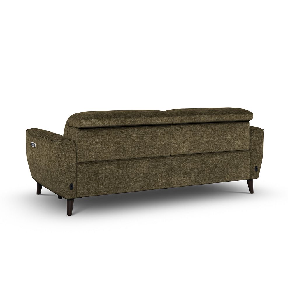 Emilia 3 Seater Electric Recliner Sofa with Power Ratchet Headrests in Montreal Olive Fabric 10