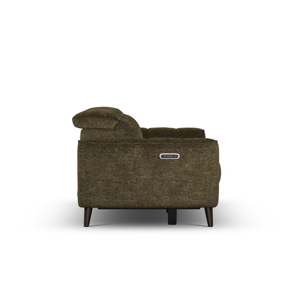 Emilia 3 Seater Electric Recliner Sofa with Power Ratchet Headrests in Montreal Olive Fabric 8