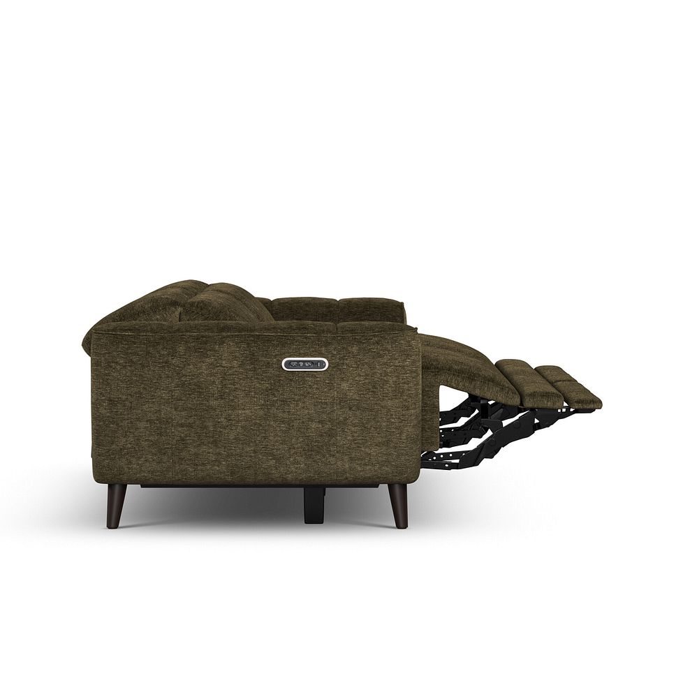 Emilia 3 Seater Electric Recliner Sofa with Power Ratchet Headrests in Montreal Olive Fabric 9