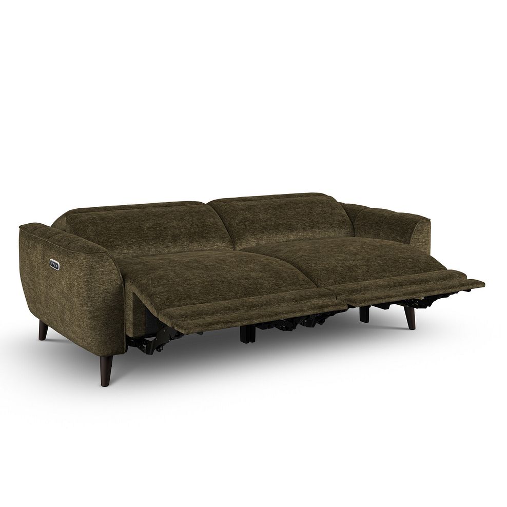 Emilia 3 Seater Electric Recliner Sofa with Power Ratchet Headrests in Montreal Olive Fabric 4