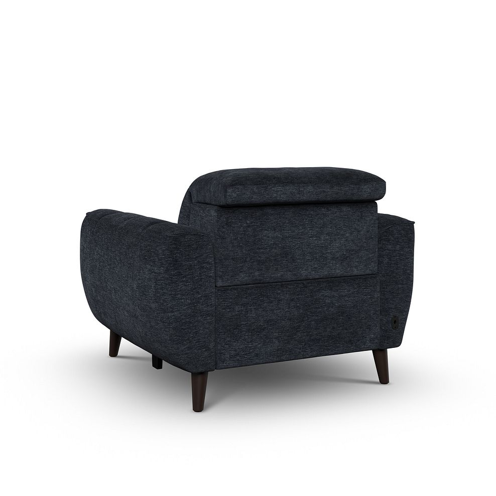Emilia Electric Recliner Armchair with Power Ratchet Headrest in Montreal Denim Fabric 6