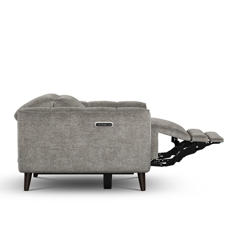 Emilia Electric Recliner Armchair with Power Ratchet Headrest in Montreal Grey Fabric 8
