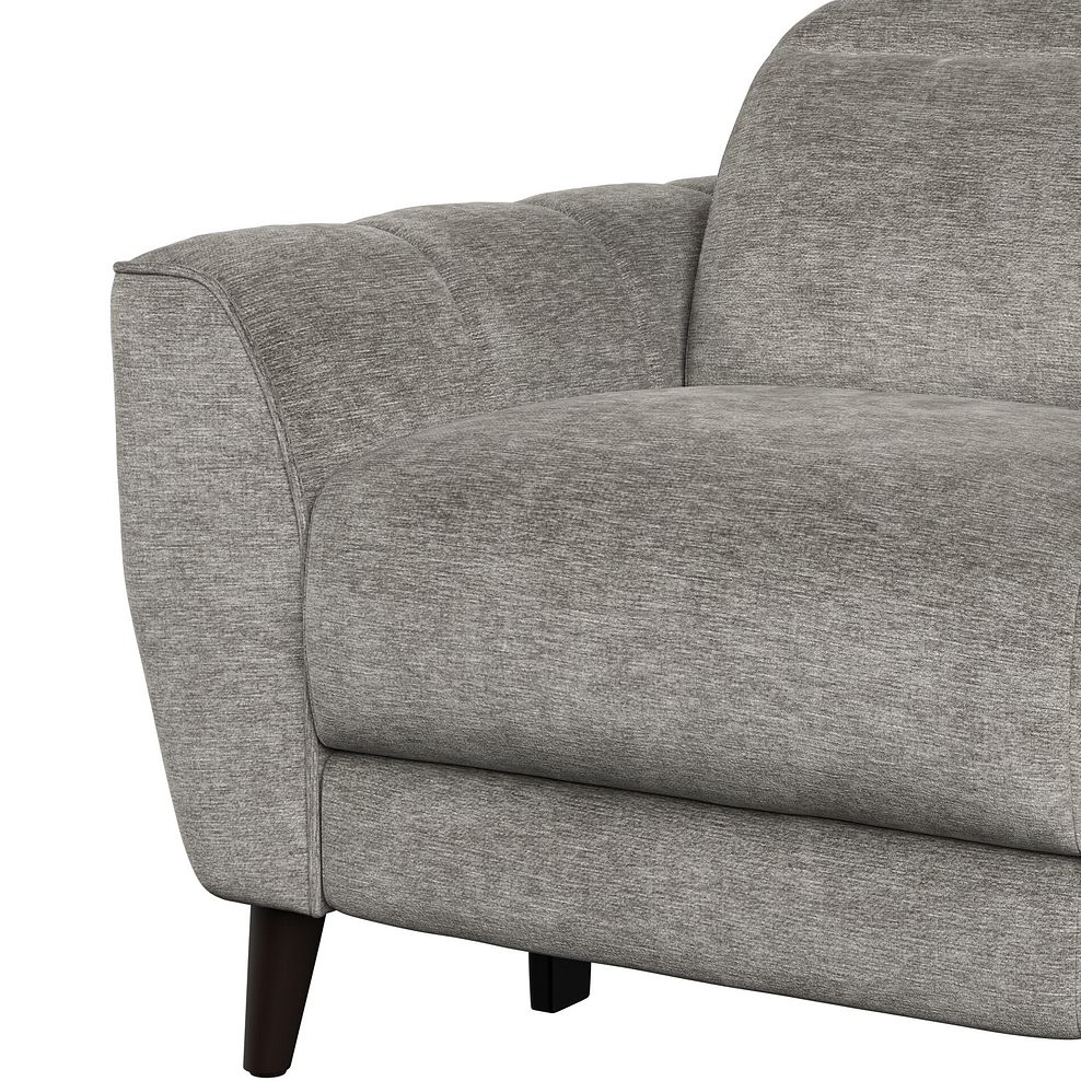 Emilia Electric Recliner Armchair with Power Ratchet Headrest in Montreal Grey Fabric 11