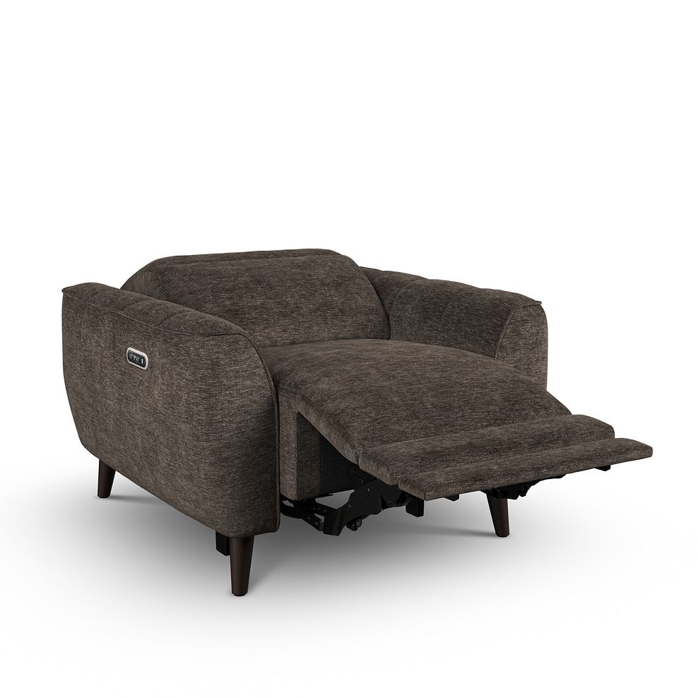 Emilia Electric Recliner Armchair with Power Ratchet Headrest in Montreal Mole Fabric 3