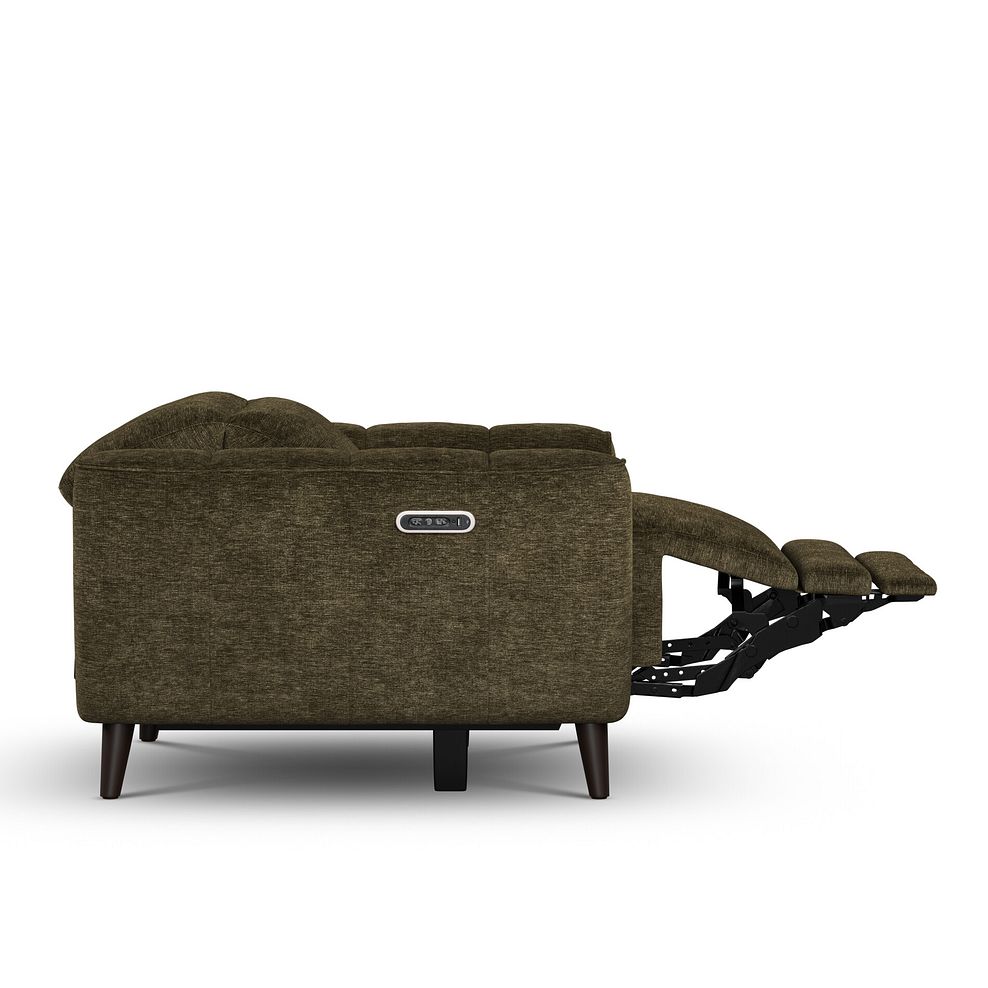 Emilia Electric Recliner Armchair with Power Ratchet Headrest in Montreal Olive Fabric 5