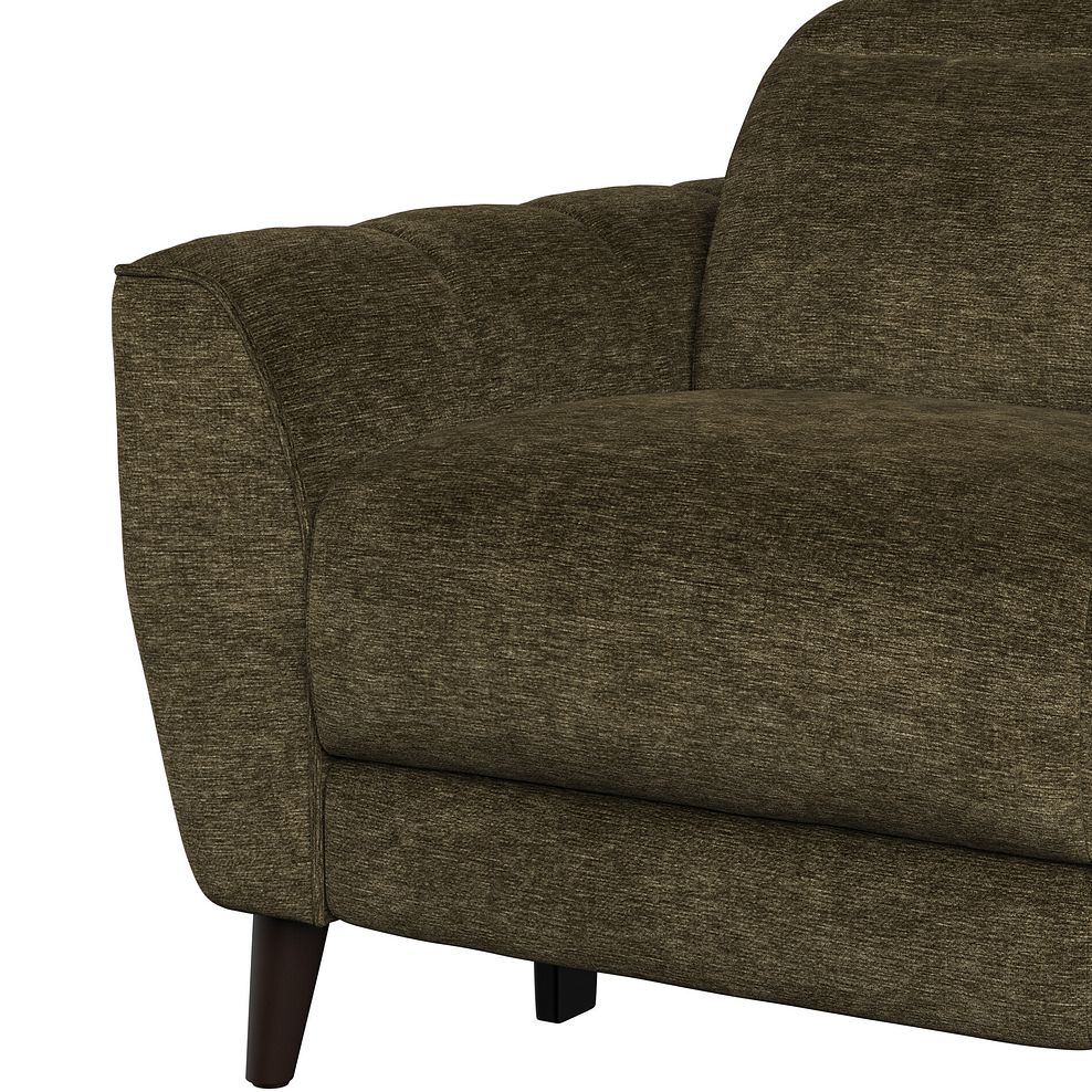 Emilia Electric Recliner Armchair with Power Ratchet Headrest in Montreal Olive Fabric 8