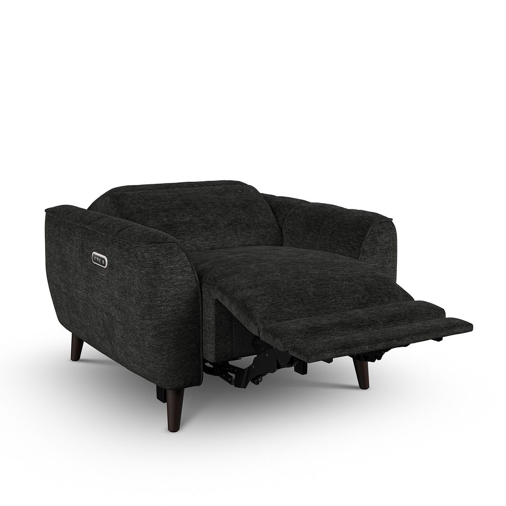 Emilia Electric Recliner Armchair with Power Ratchet Headrest in Montreal Slate Fabric 3