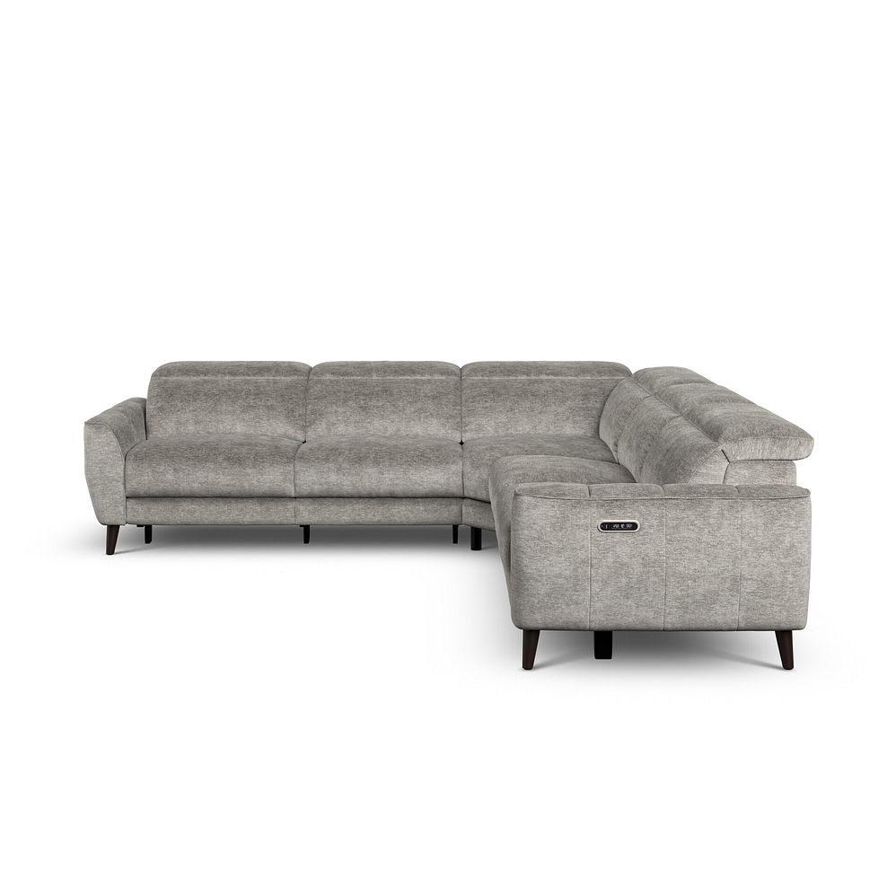 Emilia Large Corner Electric Recliner Sofa with Power Ratchet Headrests in Montreal Grey Fabric 2