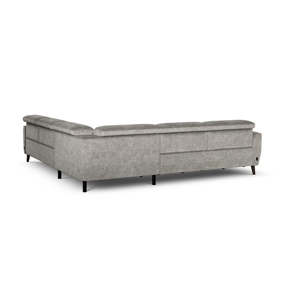 Emilia Large Corner Electric Recliner Sofa with Power Ratchet Headrests in Montreal Grey Fabric 5