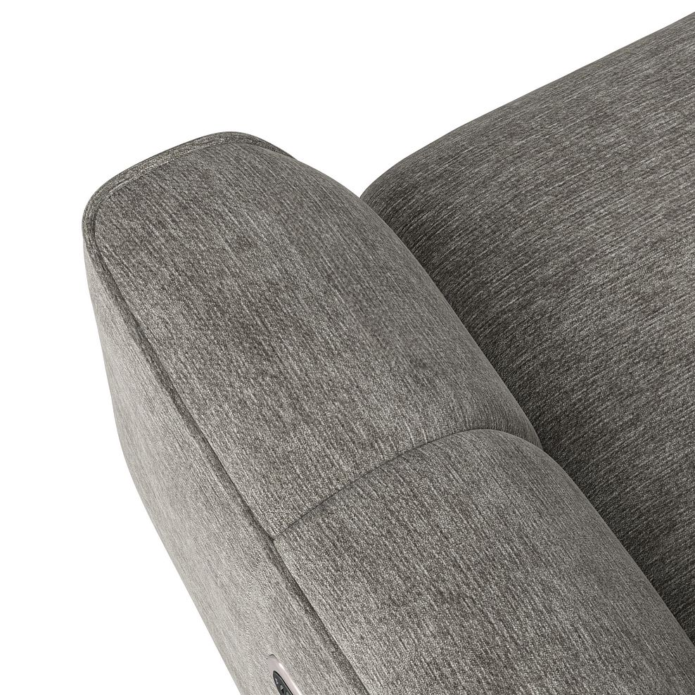 Emilia Large Corner Electric Recliner Sofa with Power Ratchet Headrests in Montreal Grey Fabric 9