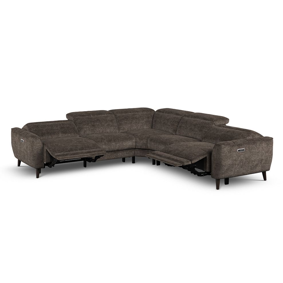 Emilia Large Corner Electric Recliner Sofa with Power Ratchet Headrests in Montreal Mole Fabric 3