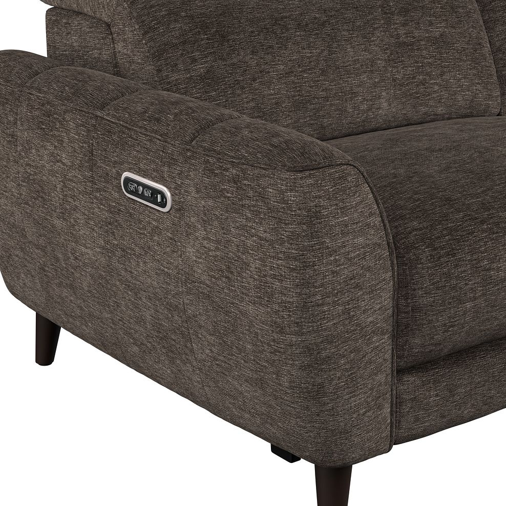 Emilia Large Corner Electric Recliner Sofa with Power Ratchet Headrests in Montreal Mole Fabric 6